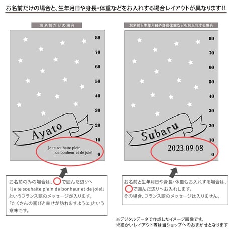 春夏も快適な通年用素材 出産祝い 身長計付き 名前入りブランケット フレンチシャビー・グレー