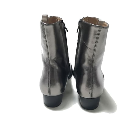gun metallic boots