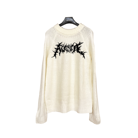 death metal logo knit