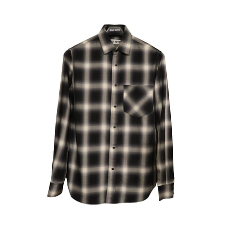 ombre check shirt black