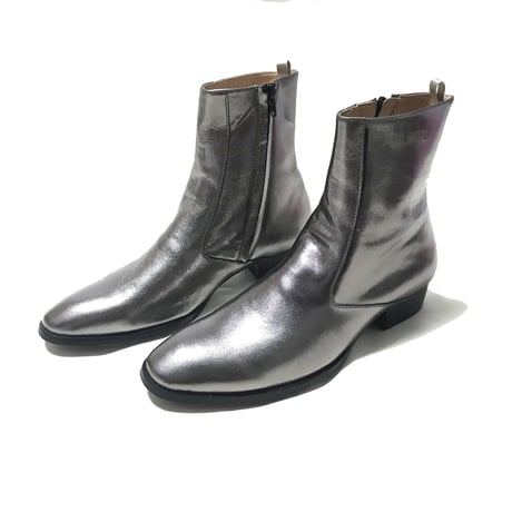 gun metallic boots