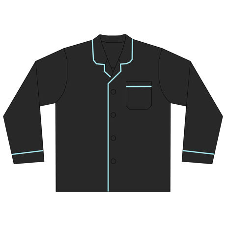 Satin pajamas shirt (blue)