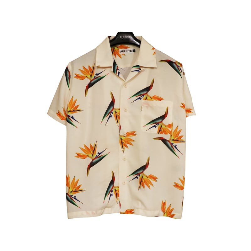 Strelitzia flower pattern S/S shirt | CheeekyKi 
