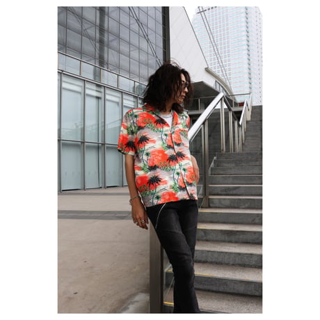 ocean pattern S/S shirt