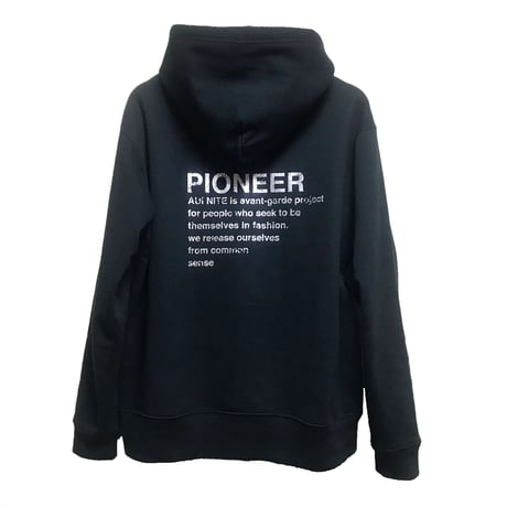 pioneer  project silver print hoodie