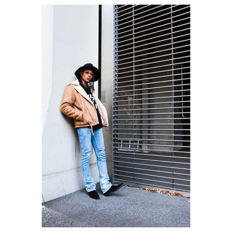mouton biker jacket