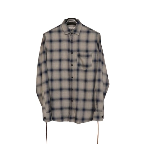 Side lace check shirt