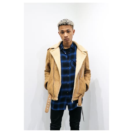 mouton biker jacket