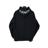 hood logo full zip hoodie