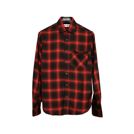 ombre check shirt red