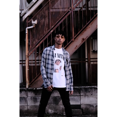 Side lace check shirt