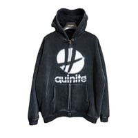 Sports metal logo full zip hoodie