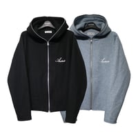full zip wool hoodie