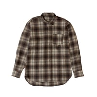 Ombre check LS shirt (brown)
