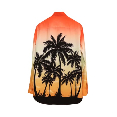gradation palm tree shirt - sunset