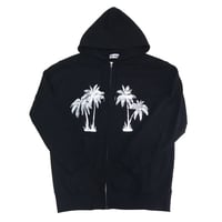 silver palm tree fullzip hoodie