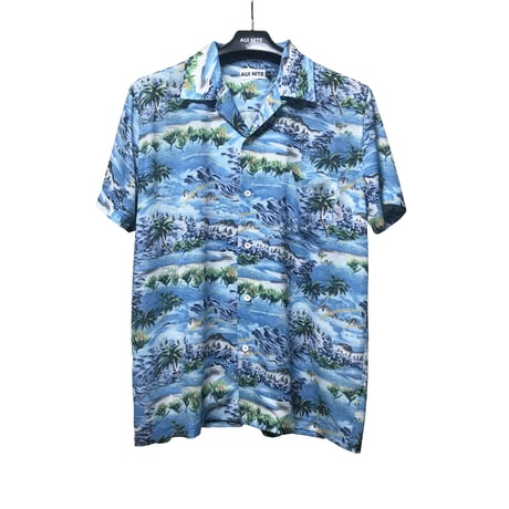 ocean pattern short-sleeve shirt