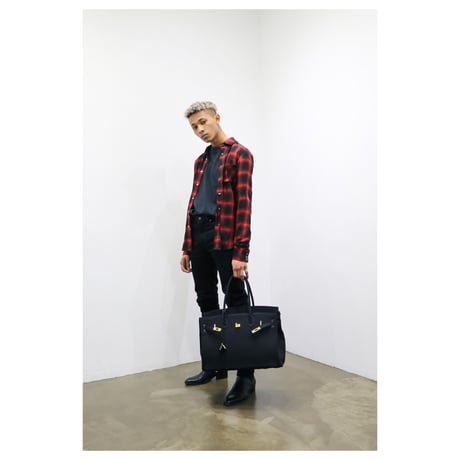 ombre check shirt red