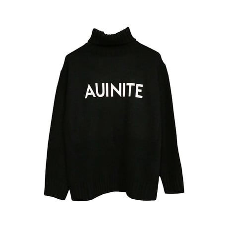 AUI NITE logo turtle neck knit