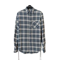 Side lace check shirt