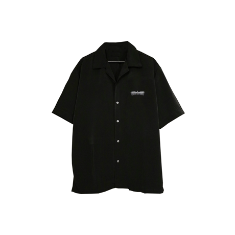 eagle logo silky shirt
