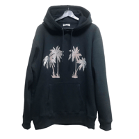 silver palm tree hoodie