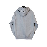 hood logo full zip hoodie