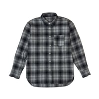 Ombre check LS shirt (gray)