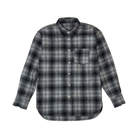 Ombre check LS shirt (gray)