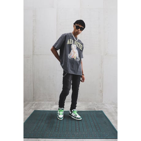 2zip biker denim pants