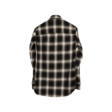 ombre check shirt black