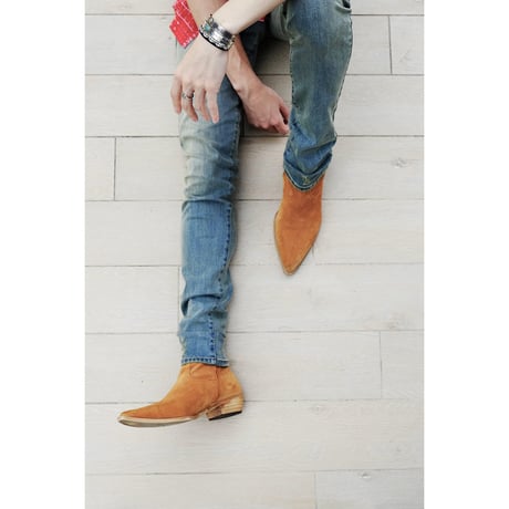 sand blue skinny denim pants