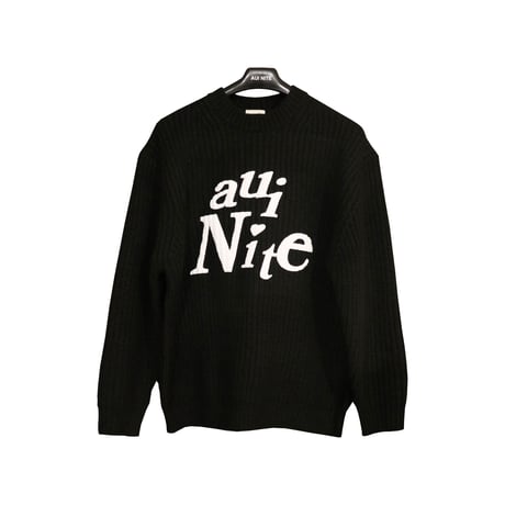 irregular logo knit
