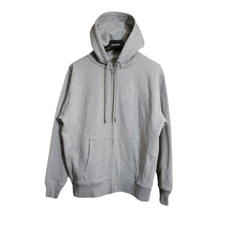 hood logo full zip hoodie