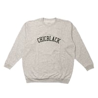 CHIC BLACK ROUND LOGO SWEAT