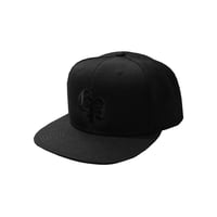 Flat visor logo cap (snapback)