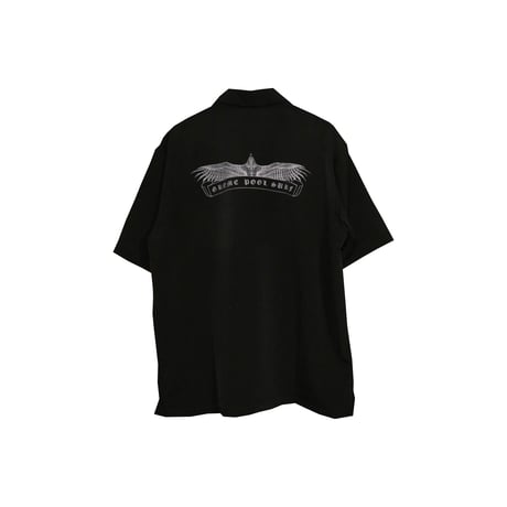 eagle logo silky shirt