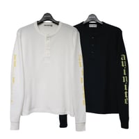 Sleeve logo henley L/S tee