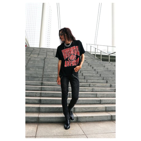 2zip biker denim pants