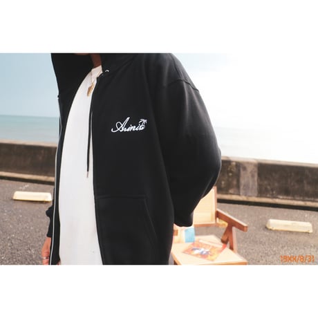 Palmtree logo embroidery fullzip hoodie