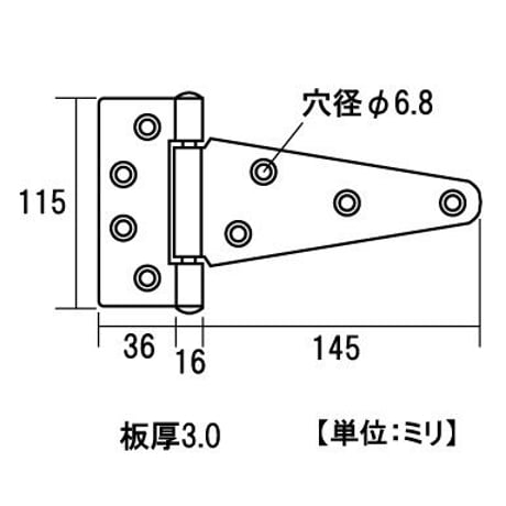 856233：ヘビーＴ蝶番　153ミリ