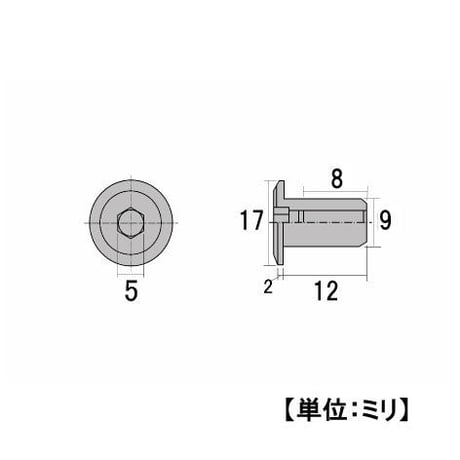 飾りナット　六角　M6x12（4個入）