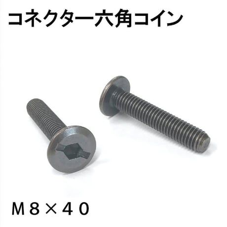 コネクター六角コイン　M8x40（2個入）R-110