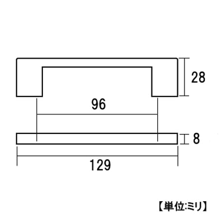 864335：ハンドル11035 SN　サテンニッケル　P96ﾐﾘ　MH0007