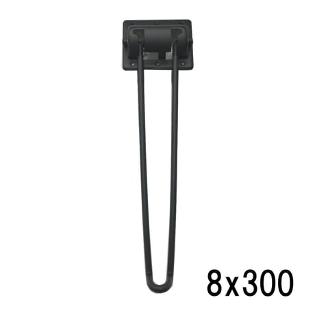 866663：ブラック丸棒脚　8×300