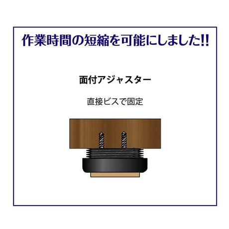 面付アジャスター 黒 19ミリ 2個入 S-307