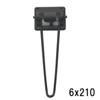 866627：ブラック丸棒脚　6x210