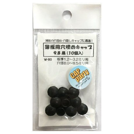 薄板用穴埋めキャップ　9.8（10個入）