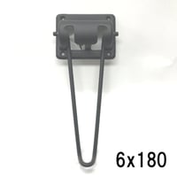 866616：ブラック丸棒脚　6x180