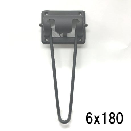 866616：ブラック丸棒脚　6x180